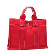 Pre-owned Canvas totes Hermès Vintage , Red , Dames