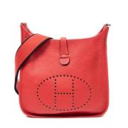 Pre-owned Leather shoulder-bags Hermès Vintage , Red , Dames