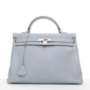 Pre-owned Leather handbags Hermès Vintage , Blue , Dames