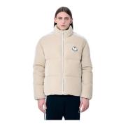 Korte donsjas in katoenweefsel Moncler , Beige , Heren