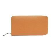 Pre-owned Leather wallets Hermès Vintage , Brown , Dames