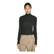 Wollen Turtleneck Sweater MM6 Maison Margiela , Gray , Dames