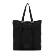 Stijlvolle Zwarte Stoffen Winkelmand Jil Sander , Black , Heren