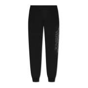 Sweatpants met bedrukt logo Versace , Black , Heren