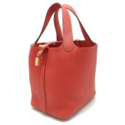 Pre-owned Leather handbags Hermès Vintage , Red , Dames