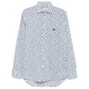 Pegasus Print Wit Overhemd Etro , Blue , Heren