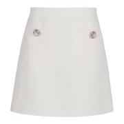 Effen Ivoor Rok Valentino Garavani , White , Dames