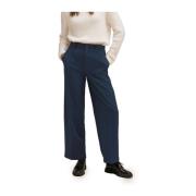 Blauwe Polyester Regular Fit Broek Street One , Blue , Dames