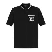 Katoenen polo met zak Dolce & Gabbana , Black , Heren