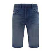 Shorts met geborduurd logo en elastische tailleband Diesel , Blue , He...