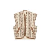 Mouwloos Faux Shearling Gilet Isabel Marant Étoile , Beige , Dames