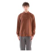 Zachte Jersey Shirt met Cashmere Touch Circolo 1901 , Brown , Heren