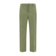 Katoenen Mid-Rise Sarah Broek met Zakken True Royal , Green , Dames