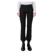 Wijdvallende Zwarte Jeans Delphine Seafarer , Black , Dames