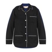 Wollen shirt met vintage effect Marni , Black , Dames