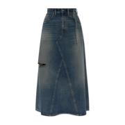 Denim rok met vintage effect MM6 Maison Margiela , Blue , Dames