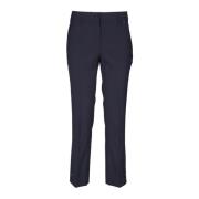 Zwarte wollen mix broek Slim Fit Herno , Black , Dames