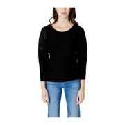 Lente Jersey T-Shirt Dames Collectie Guess , Black , Dames