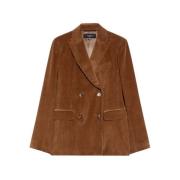 Fluweel gestreepte blazer Max Mara Weekend , Brown , Dames