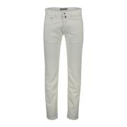 Witte denim 5-pocket jeans Pierre Cardin , White , Heren