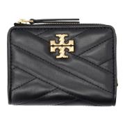 Zwarte Chevron Bi-Fold Portemonnee Tory Burch , Black , Dames