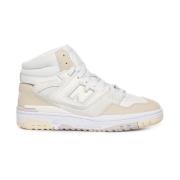 Hoge Crème Sneakers met Logo New Balance , Beige , Heren