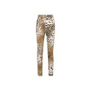 Slimme Jeans met Jaguar Print Roberto Cavalli , Brown , Dames