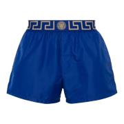 Blauwe zee kleding met Medusa-motief Versace , Blue , Heren