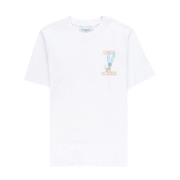 Logo Print Katoenen T-shirt - Wit Casablanca , White , Heren