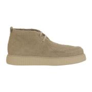 Suède Ronde Neus Veterschoenen Hogan , Beige , Heren