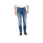 Straight Leg Jeans Camel Active , Blue , Heren