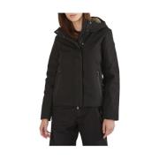 Zwarte Winterjas Stijlvol en Warm Canadian Classics , Black , Dames