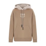 Bruine Hoodie met Logoprint Max Mara , Brown , Dames