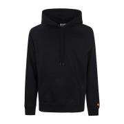 Zwart Goud Hooded Chase Sweatshirt Carhartt Wip , Black , Heren