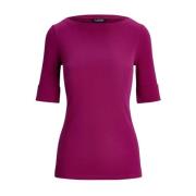 Boot Neck Blouse Ralph Lauren , Purple , Dames