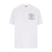 Wit Logo Print Grafische T-shirts Casablanca , White , Heren