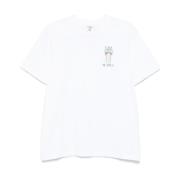 Wit Logo Print T-shirts en Polos Casablanca , White , Heren