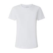 Witte Crew Neck T-shirts en Polos Pinko , White , Dames