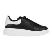 Zwarte Leren Sneakers voor Mannen Alexander McQueen , Black , Heren