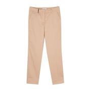 Beige Stretch Katoenen Broek Peserico , Beige , Dames