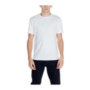 Witte Katoenen Crew Neck T-Shirt Calvin Klein , White , Heren