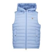 Blauwe mouwloze Bourget jas Moncler , Blue , Heren