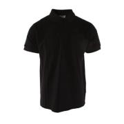 Zwarte Katoenen Poloshirt Versace , Black , Heren