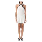 Wit Marine Contrast Mini Jurk Courrèges , White , Dames