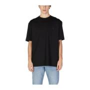 Geregenereerd Katoen Polo Stijl T-Shirt Calvin Klein Jeans , Black , H...