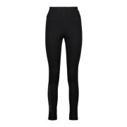 Zwarte Nylon Leggings Slim Fit Reflecterend Moncler , Black , Dames