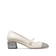 Zilveren Glitter Pumps voor Vrouwen Jimmy Choo , Beige , Dames