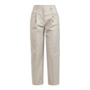 Hoge taille wolblend broek Tela , Gray , Dames