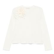 Bloemen Lange Mouw Biologisch Katoen T-shirt Ulla Johnson , White , Da...