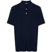 Navy Blue Polo Shirt Herenmode Jacquemus , Blue , Heren